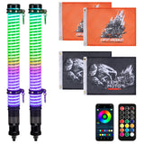 2PCS 2FT COB Fat Whip Lights w/Turning Signal Function for UTV ATV Buggy Boat