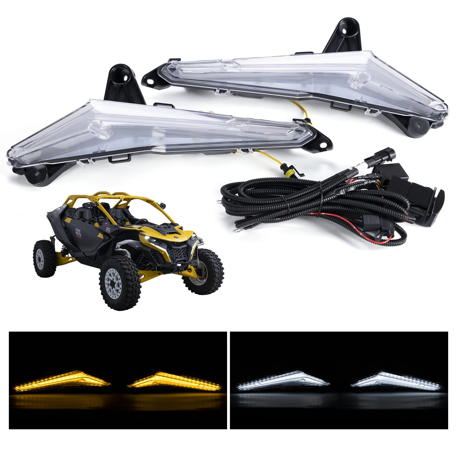 Turn Signal Fang Lights for Can-Am Maverick R 2024+ – Kemimoto