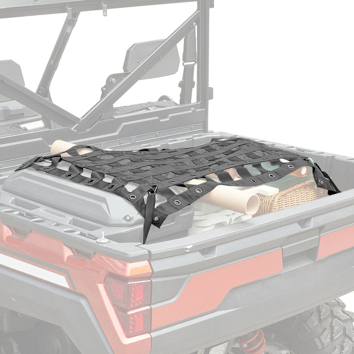 Heavy Duty UTV Bed Cargo Net for Polaris Ranger, Can-Am