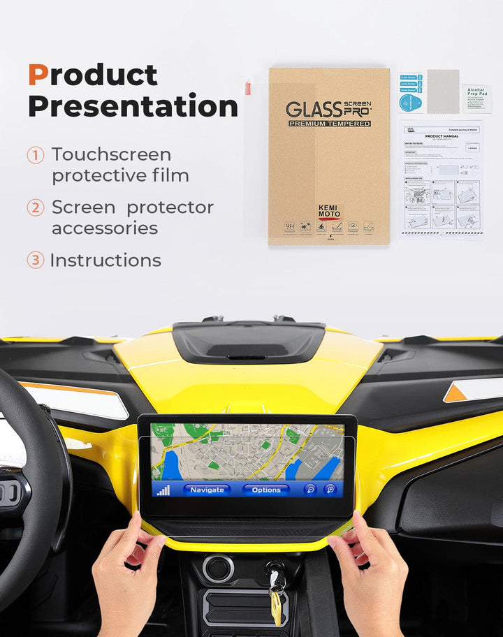 Screen Protector 10.5" × 4.9“ for Can-Am Maverick R | Ski-Doo - Kemimoto