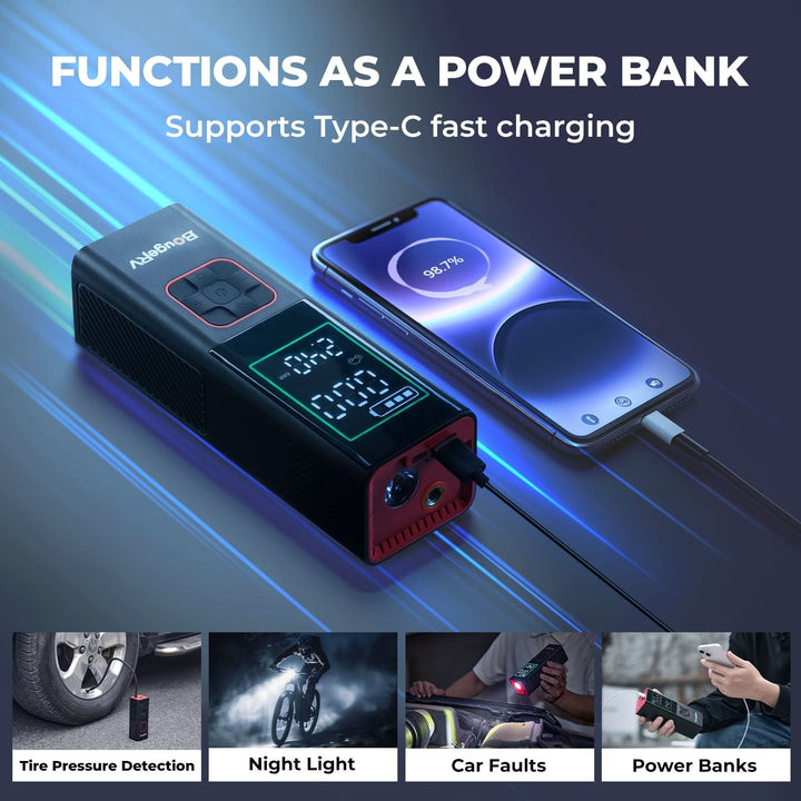 BougeRV Tire Inflator Portable Air Compressor - Kemimoto