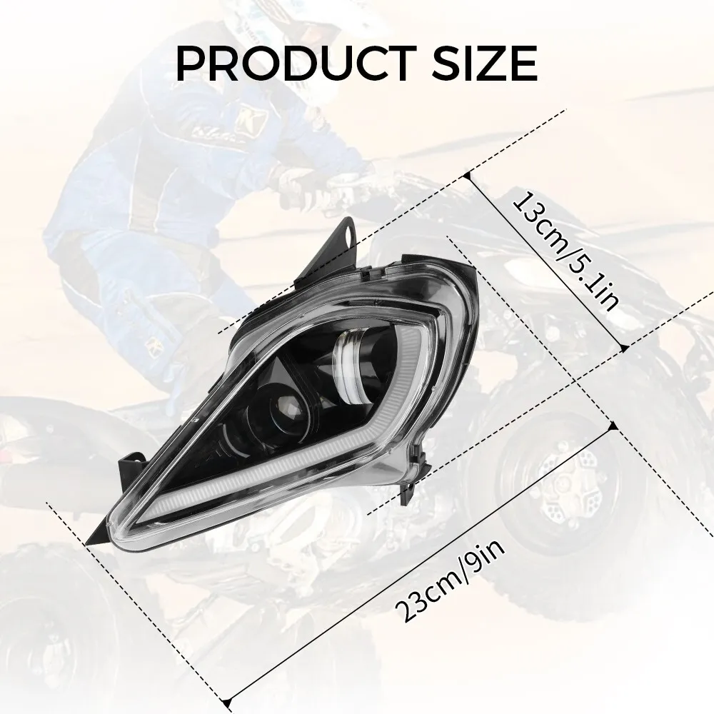 LED Headlights Set for 2006-2024 YAMAHA YFZ 450 RAPTOR 350 700 700R - Kemimoto