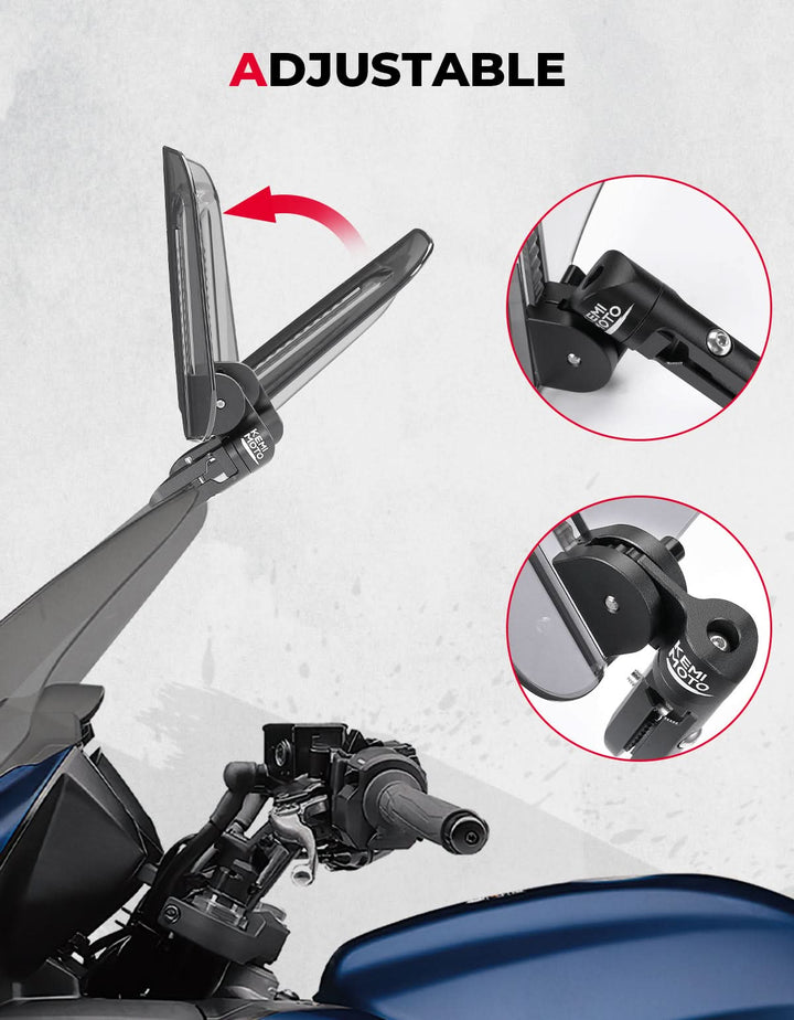 Upgraded Aluminum Metal Heightened Windshield - Kemimoto