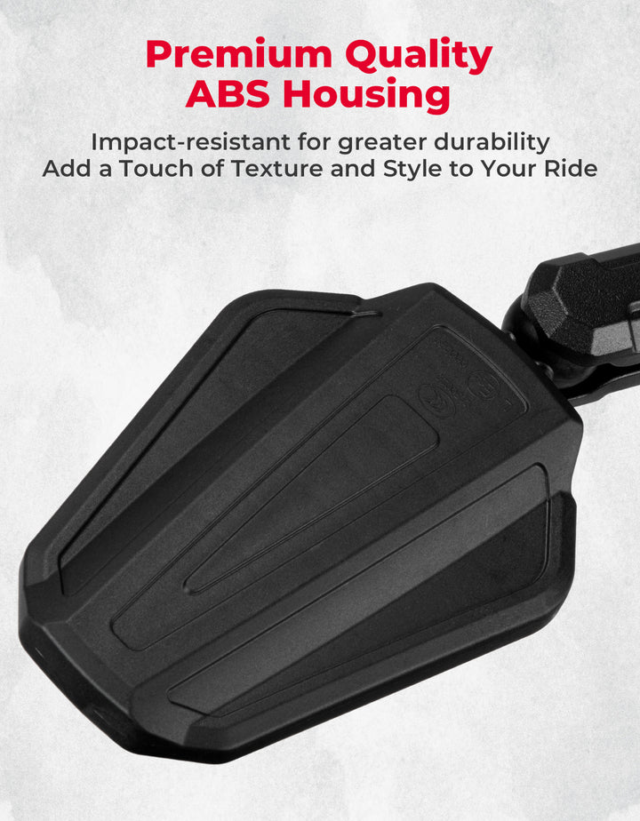 Adventure Motorcycle Mirrors M8 M10 Bolt Handlebar Mount - Kemimoto