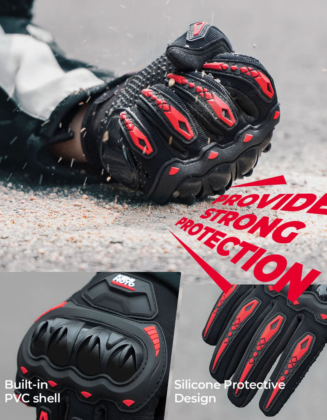 Motorcycle Riding Gloves Touchscreen Anti-Slip For Men Women