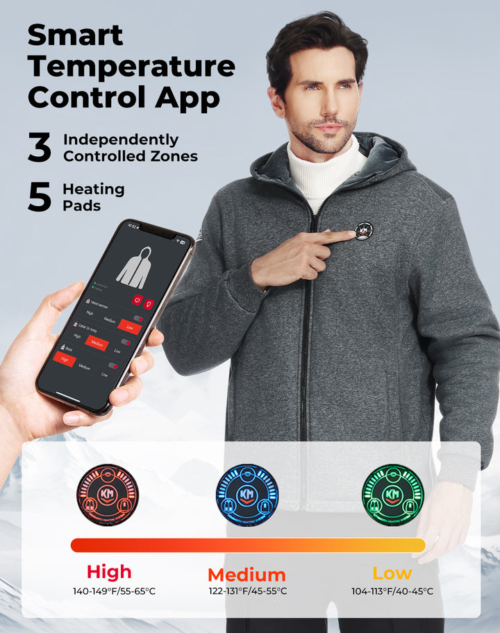 Heated Vest with App Remote Control & Heated Hoodie - Kemimoto