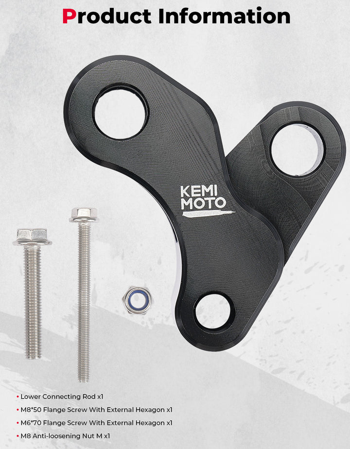 Motorcycle Rear Shocks Lowering Kit for Navi 2022-2025 - Kemimoto