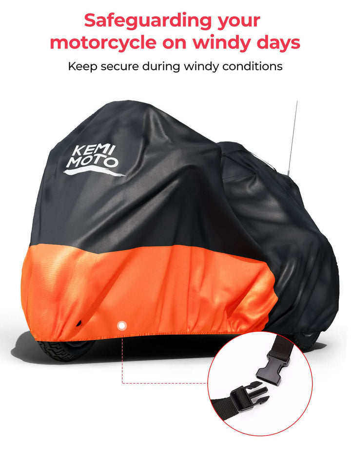 Upgraded Motorcycle Trike Cover 3 Wheel Waterproof Cover for Trike Models - Kemimoto