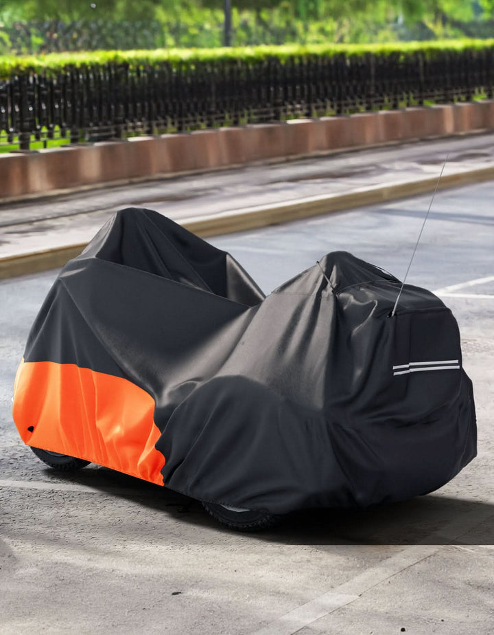 Upgraded Motorcycle Trike Cover 3 Wheel Waterproof Cover for Trike Models - Kemimoto