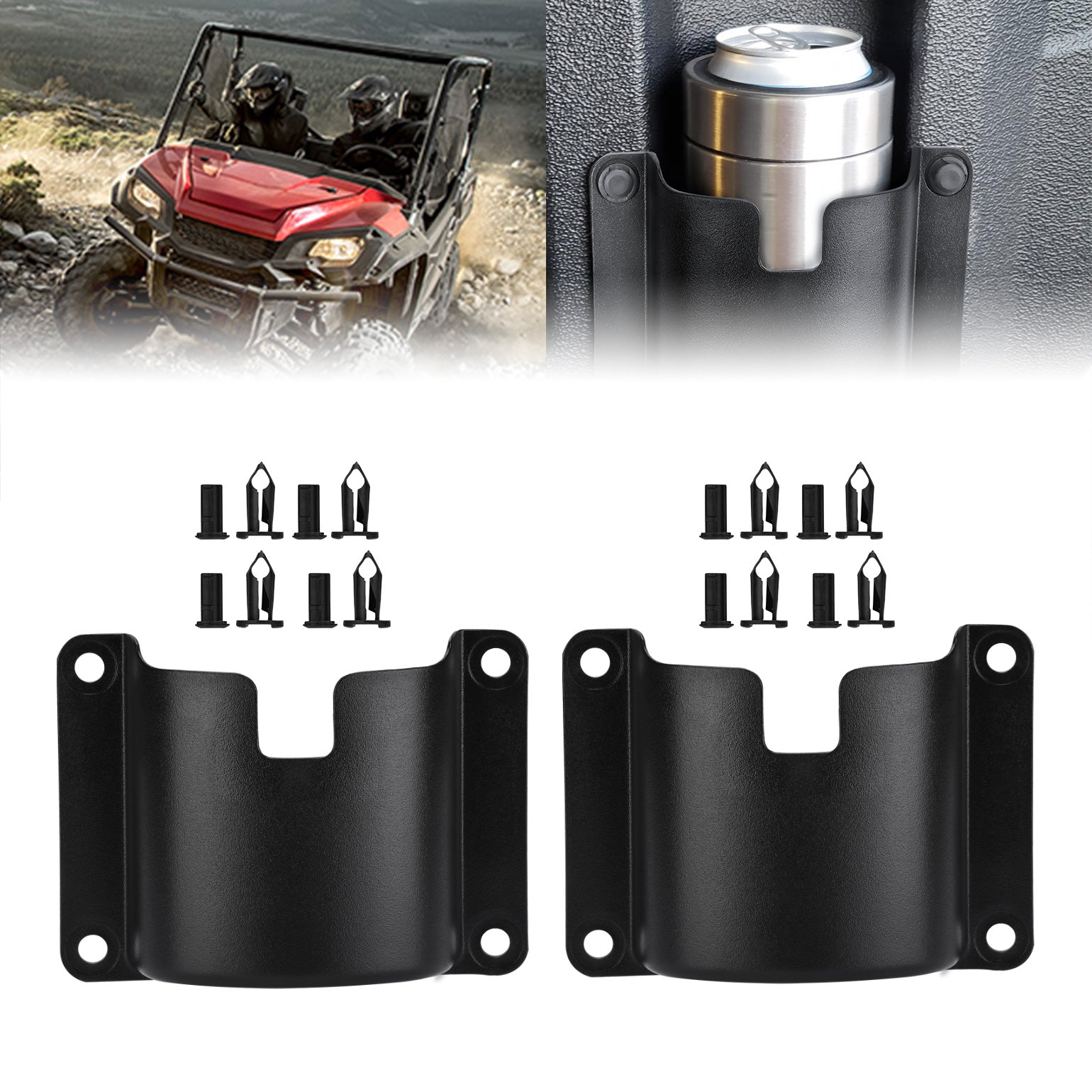 Bottle Cup Holder Beverage Drink Dash Mount For 2014-24 Honda Pioneer 700/700-4 - Foto 4