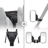 Cab Pack Center Seat Bag and Side View Mirror for Polaris RZR