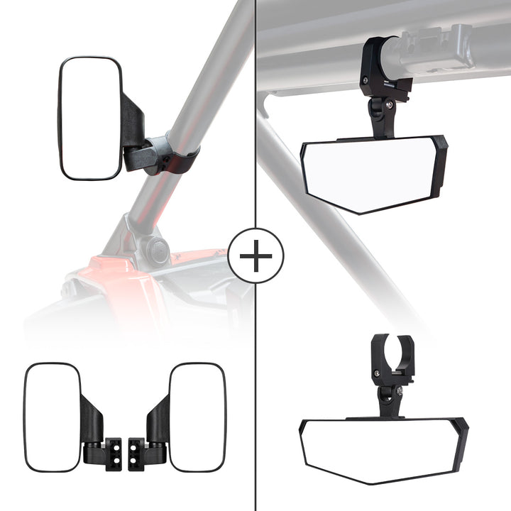 UTV 1.75" /  2" Side Mirror and Race Convex Mirror