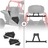 Soporte para llanta de refacción y paneles de inserción para la mitad inferior de las puertas para Polaris RZR