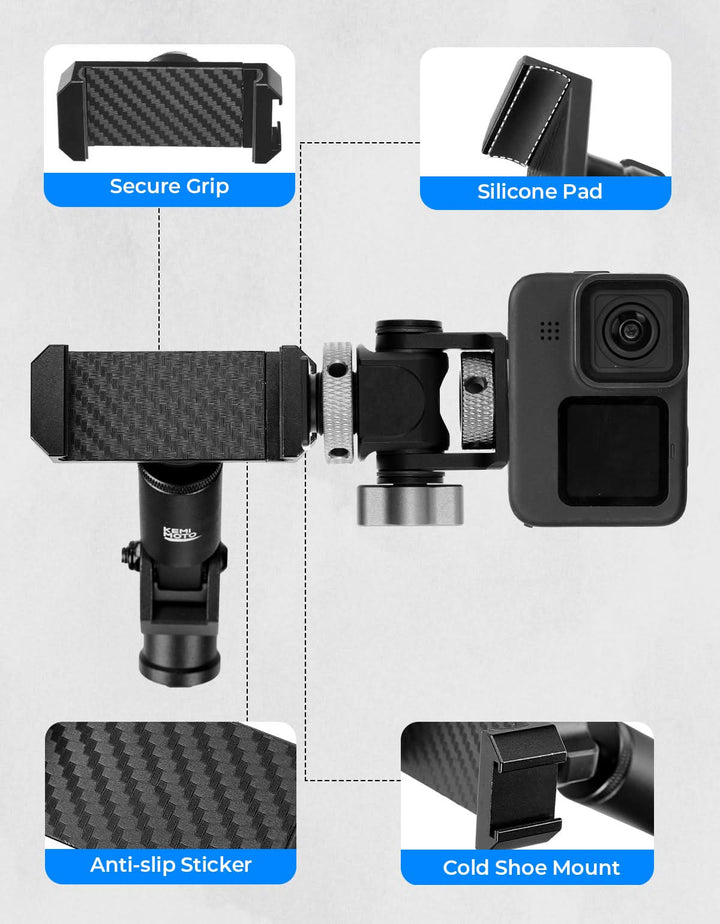 Kemimoto Custom-Built UTV Phone Mount for Mirror X1/X1PRO - Kemimoto