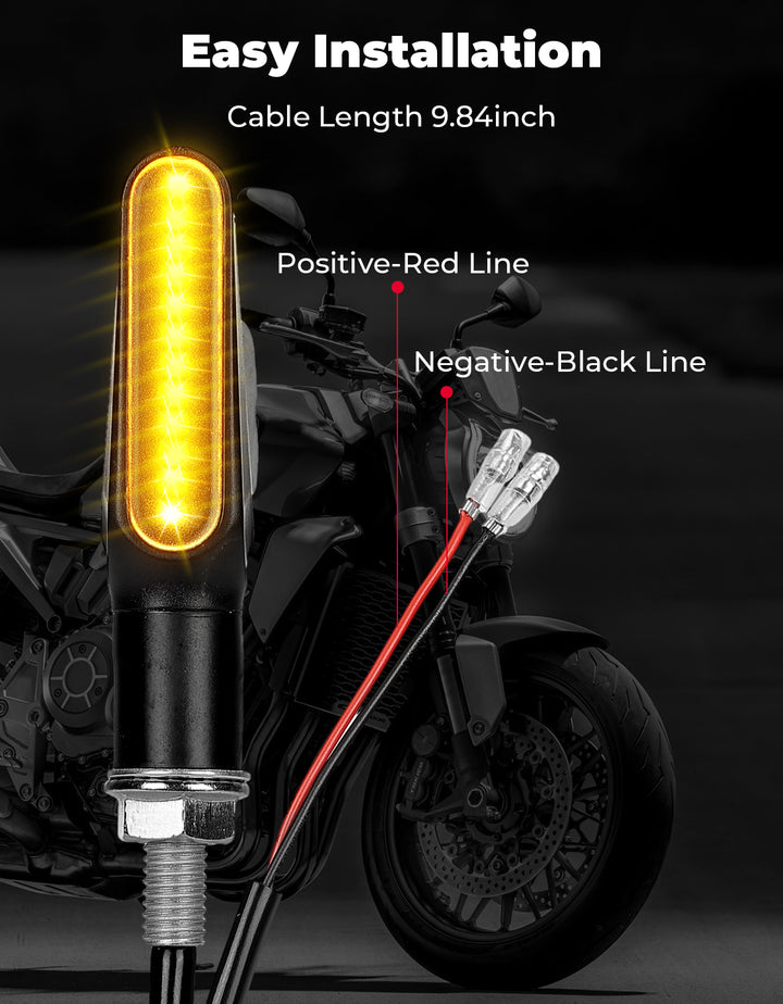 4782LM Motorcycle Turn Signals Light, 2PCS - Kemimoto