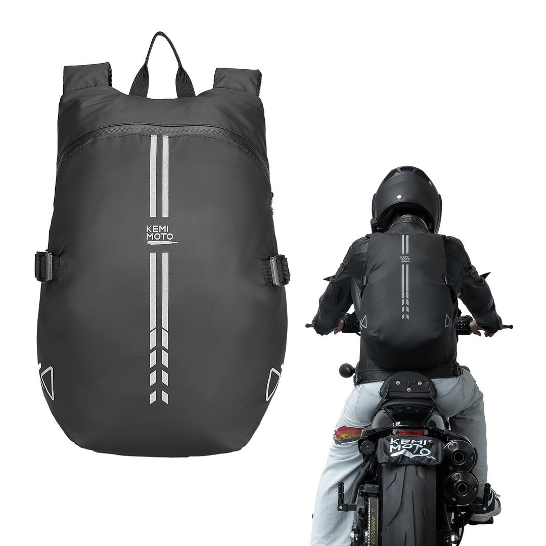 Motorcycle Backpack, 40L Waterproof Helmet Bag - Kemimoto