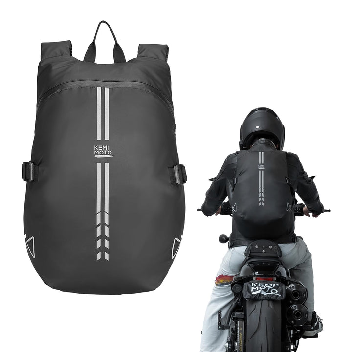 Motorcycle Backpack, 40L Waterproof Helmet Bag - Kemimoto