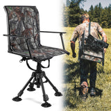 Camo 360 Degree Silent Swivel Blind Hunting Chair