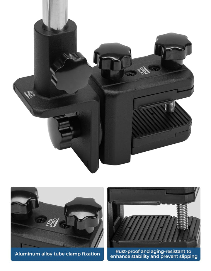 360° Adjustable Boat Rear Mirror with Telescoping Pole 4.5"x8" - Kemimoto