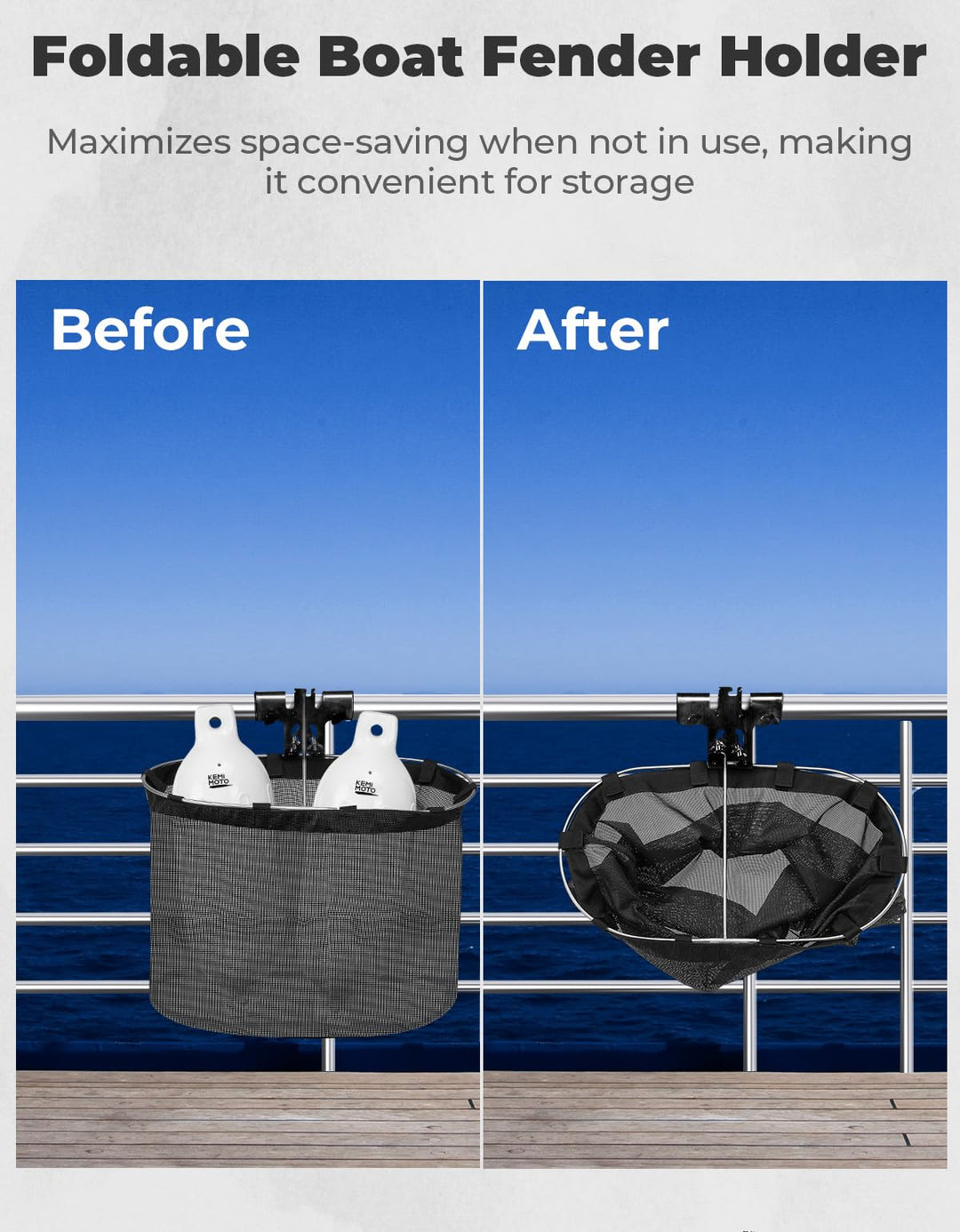 Durable Boat Fender Holders for Boat Bumper Below 10 Inches - Kemimoto