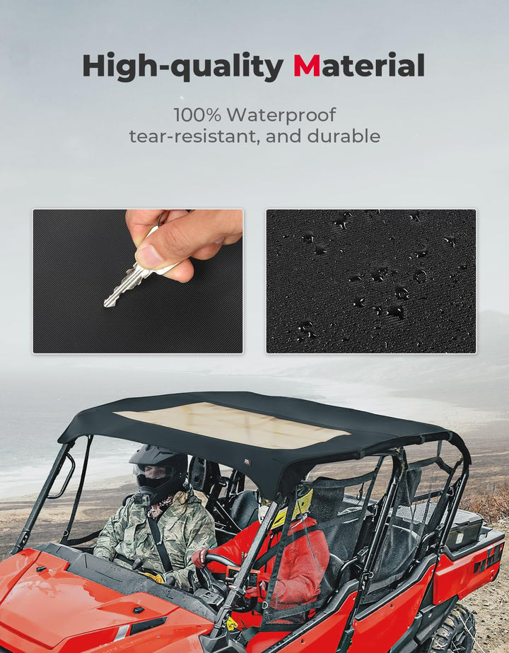 Soft Top Water-Resistant Roof Top For Pioneer 1000-6 - Kemimoto
