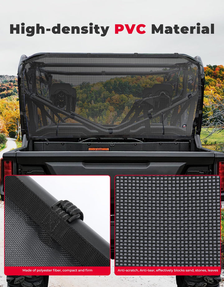 UTV Soft Rear Window Net For Pioneer 1000-6 - Kemimoto