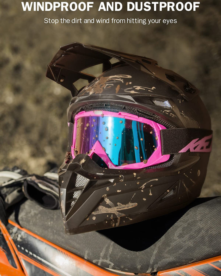 ATV Motorcycles Rose Riding Goggles - Kemimoto