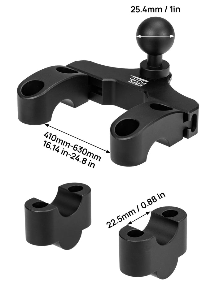 Handlebar Clamp Accessory Ball Mount for Grom Trail 125 CT125 - Kemimoto