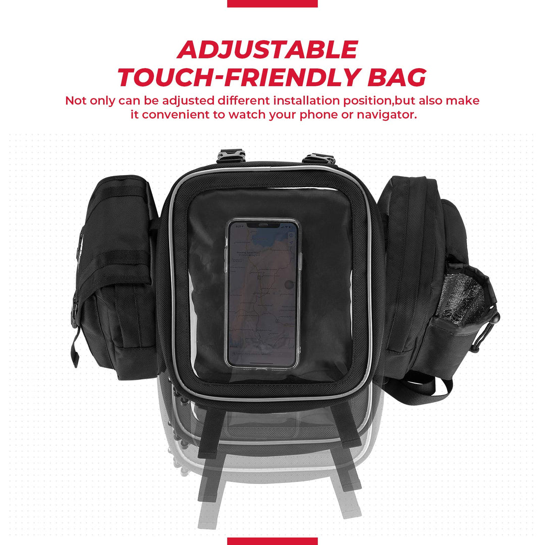 ATV Motorcycle Saddle Tank Bag w/Thermal Bag - Kemimoto