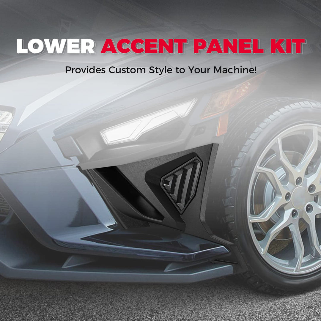 Front Lower Accent Panel Light Assembly Kit Fit Polaris Slingshot - Kemimoto