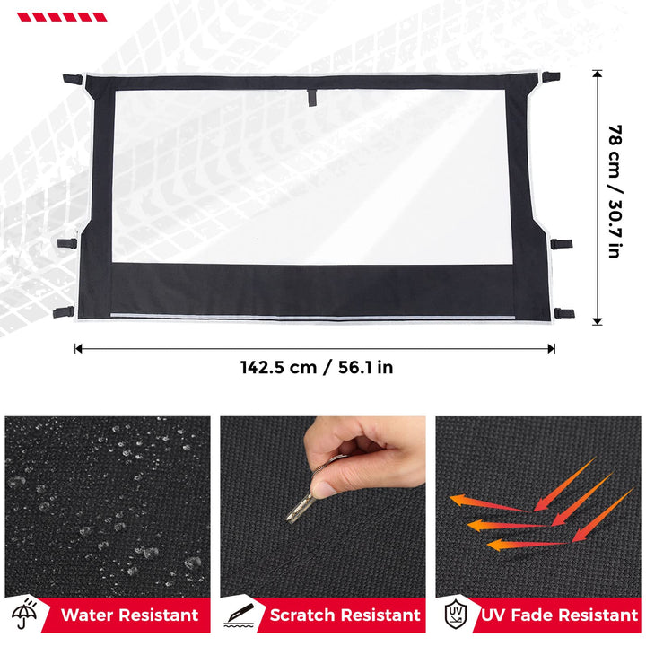Ranger 500 700 Rear UTV Windshield Rear Window - KEMIMOTO