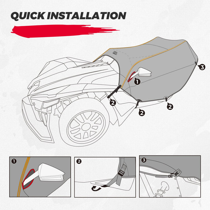 Half Cover Cockpit Cover & Center Console Bag Fit Slingshot SL S LE SLR GT - Kemimoto