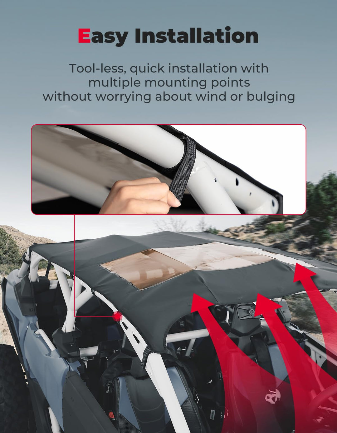 Canvas Soft Rooftop for Can-Am Maverick X3 Max -Kemimoto