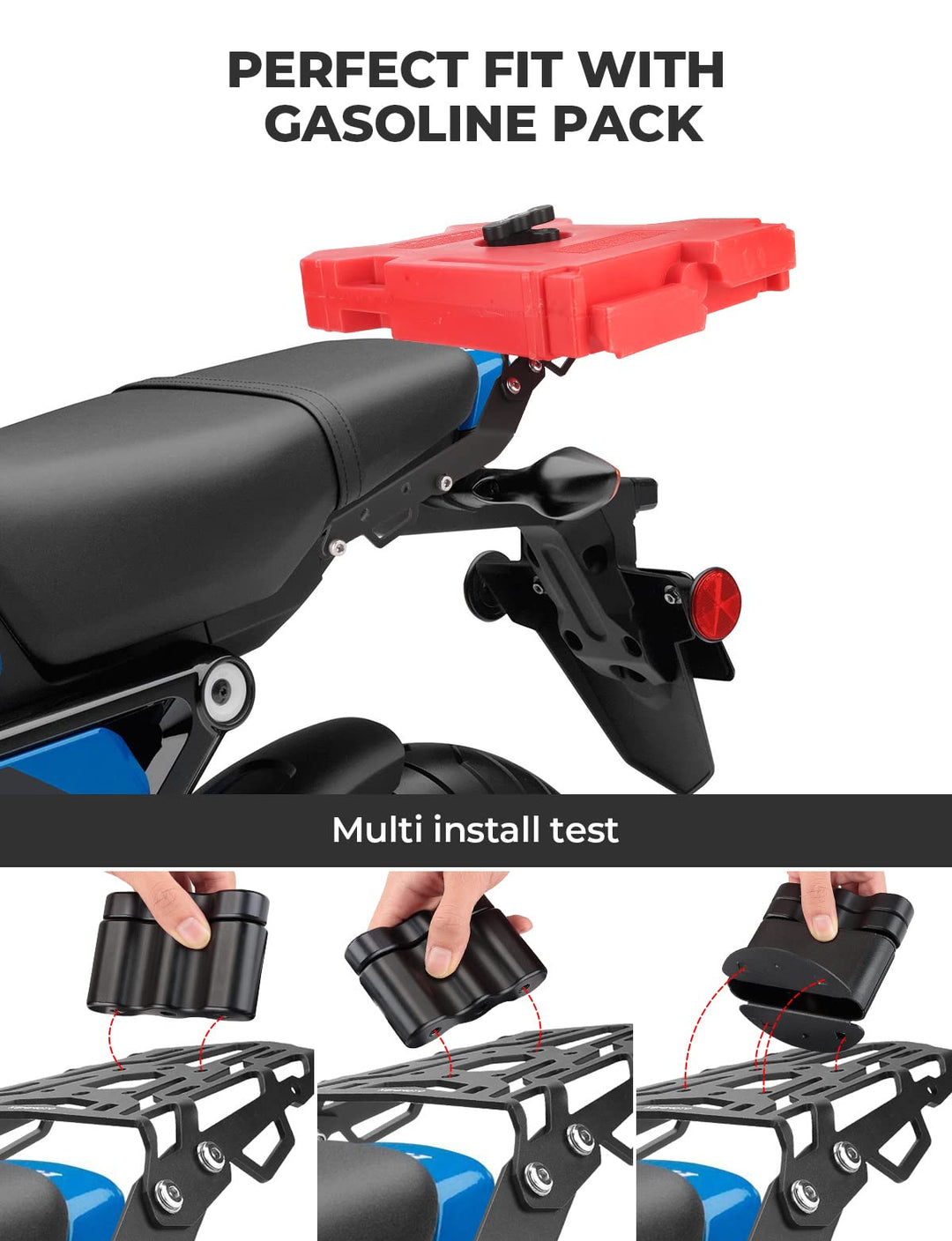 Rear Tail Storage Rack Fit Honda Grom (2022-2023) - Kemimoto