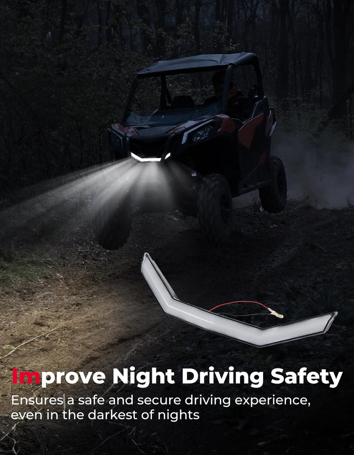 Front Grille Light, LED Accent Light for Can-Am Maverick Trail Sport - Kemimoto