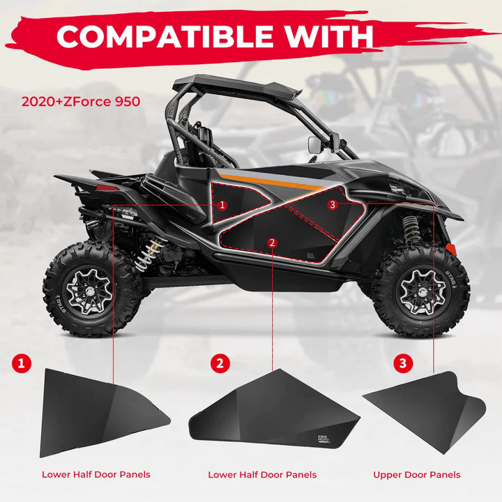 Lower Doors Inserts & Soft Cab Enclosures for CFMOTO ZForce 950
