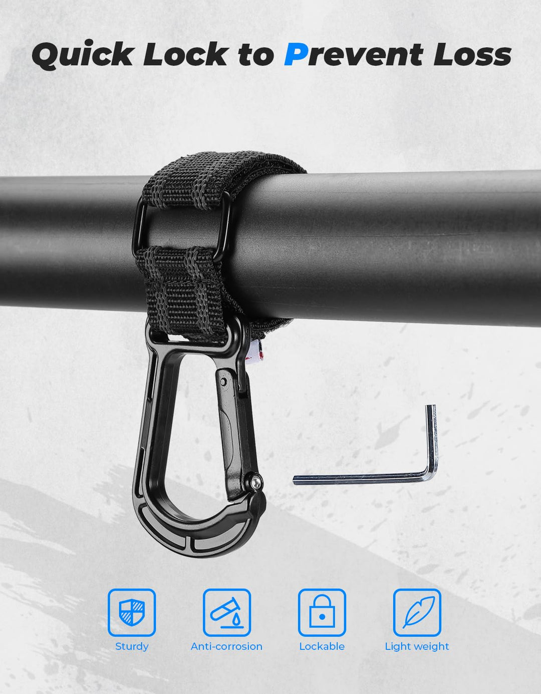 2 pcs UTV Helmet Hanger Hook fits 1.5" -2.0" Roll Bar for Polaris RZR, Can Am - Kemimoto