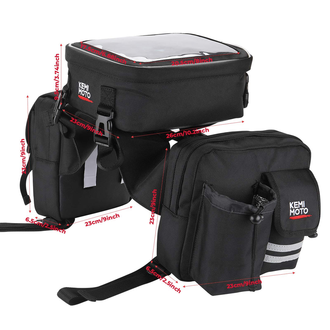 ATV Motorcycle Saddle Tank Bag w/Thermal Bag - Kemimoto