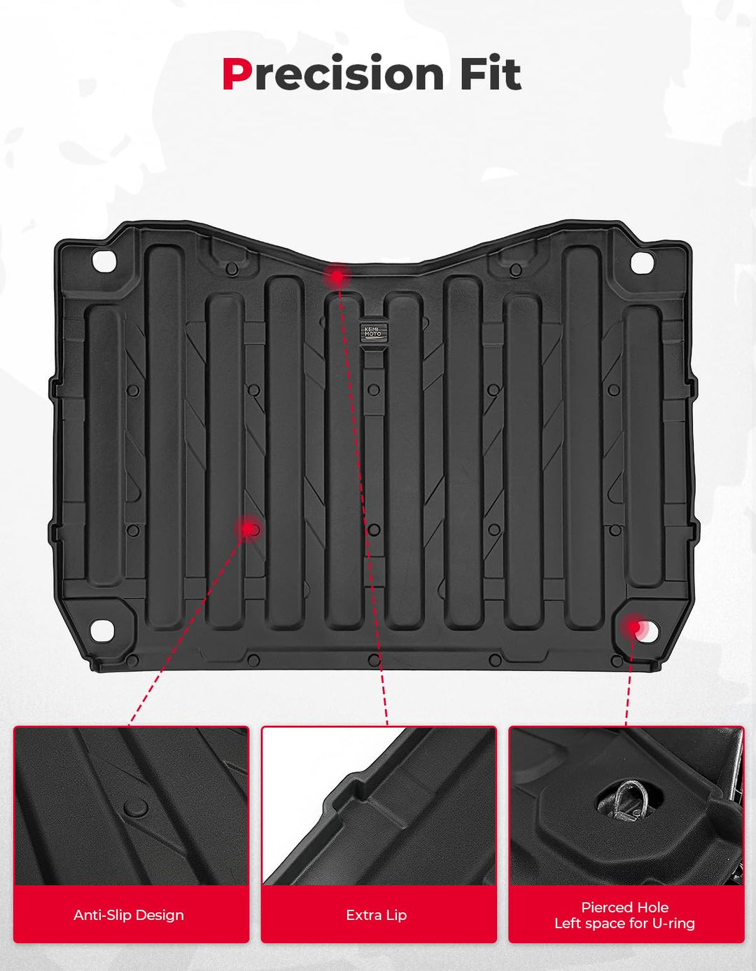 UTV Bed Liner Mat for Honda Pioneer 1000/ 1000-6 2016-2024 - Kemimoto