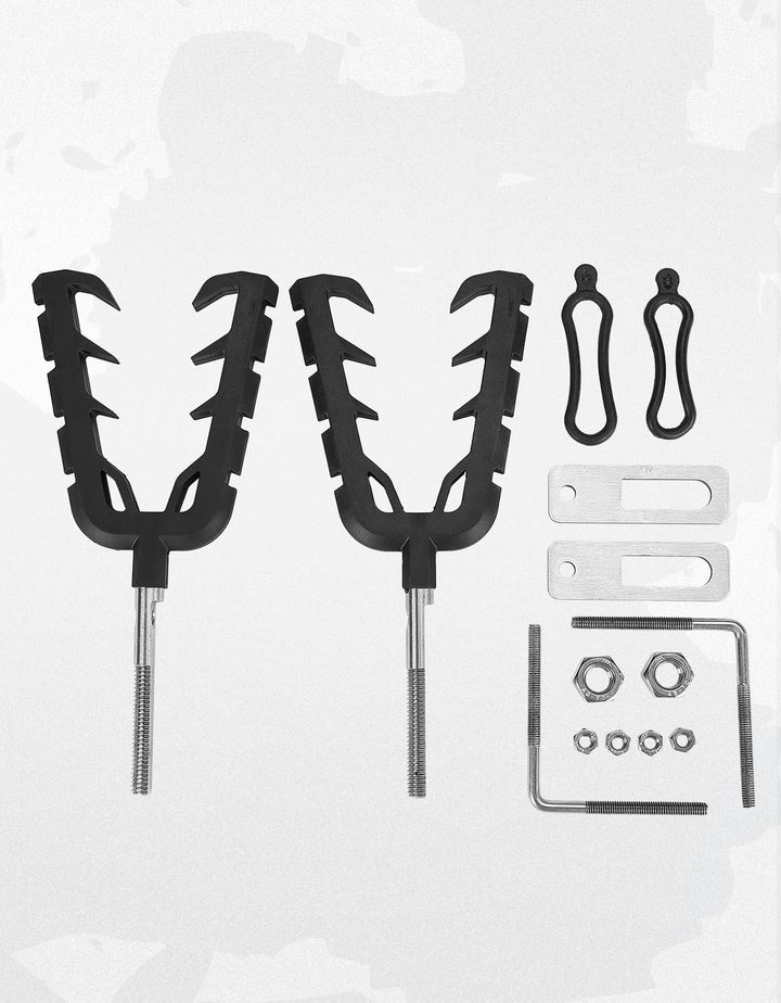 ATV Gun Mount with Rubber Straps for 0.79"-1.97" Square Tube