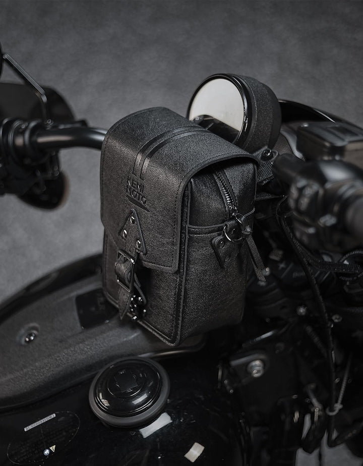 Handlebar T-Bar Bag for Cruiser Softail Dyna Sportsters - Kemimoto