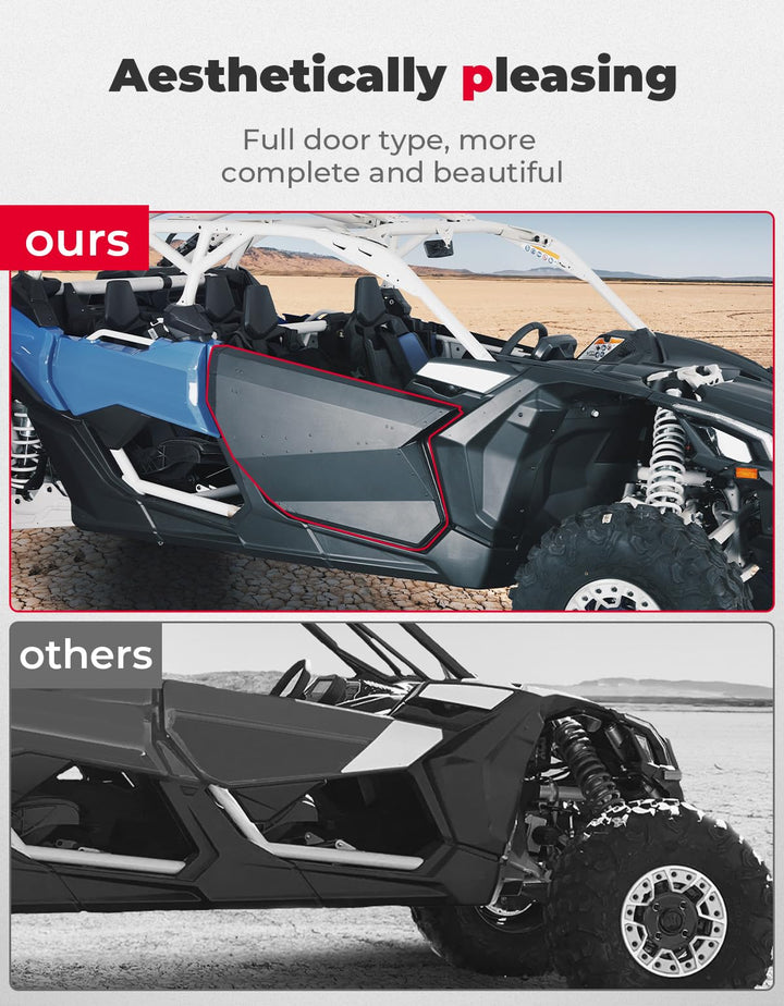 Aluminum Full Doors for Can-Am Maverick X3 and X3 Max - Kemimoto