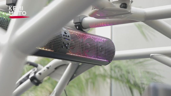 RGB UTV Soundbar, 28" SXS Speaker for Can Am Maverick X3/ RZR w/ 1.56"- 2.25" Roll Bar