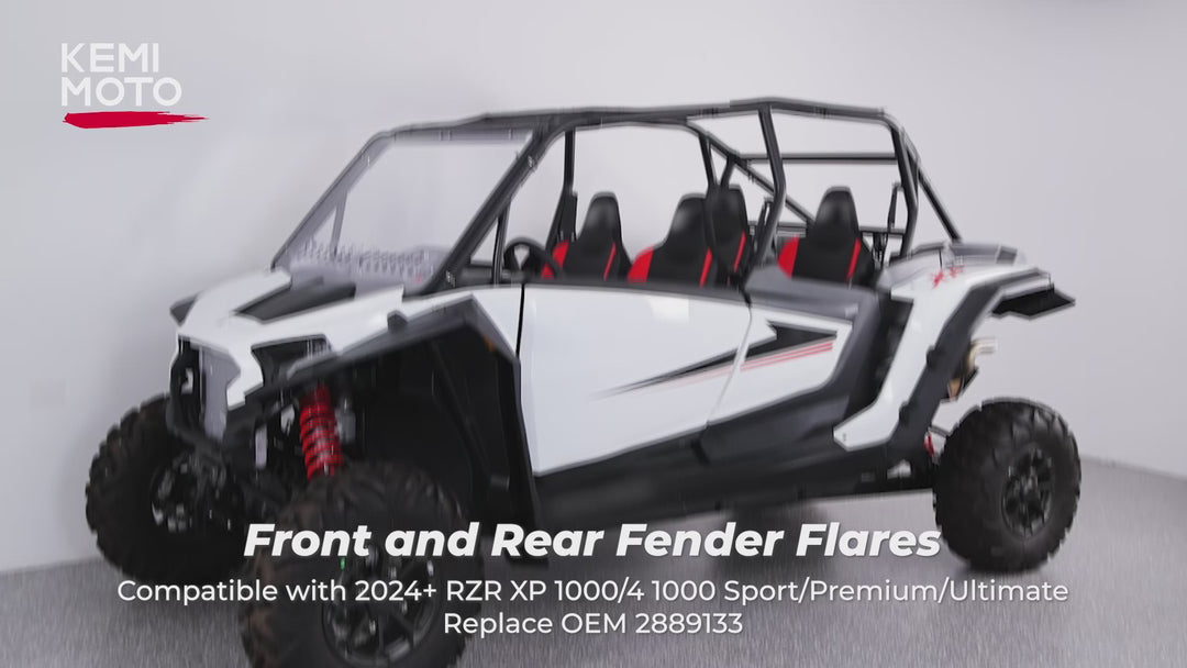 Fender Flares 8.5" Extended Mud Flaps for 2024-2025 Polaris RZR XP 4 1000 (4PCS)