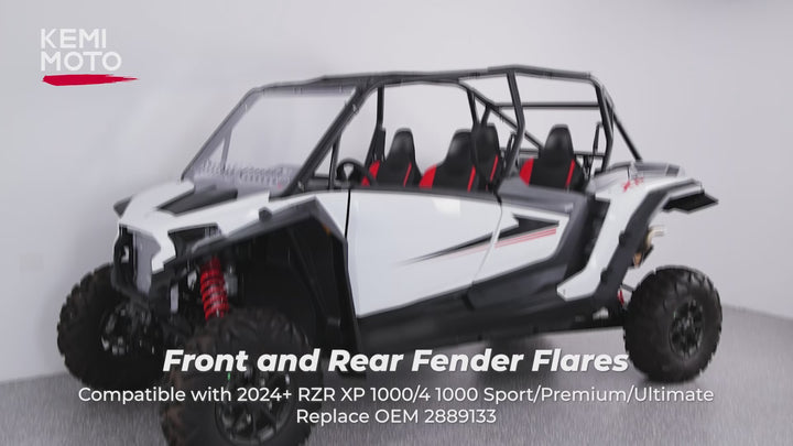 Fender Flares 8.5" Extended Mud Flaps for 2024-2025 Polaris RZR XP 4 1000 (4PCS)