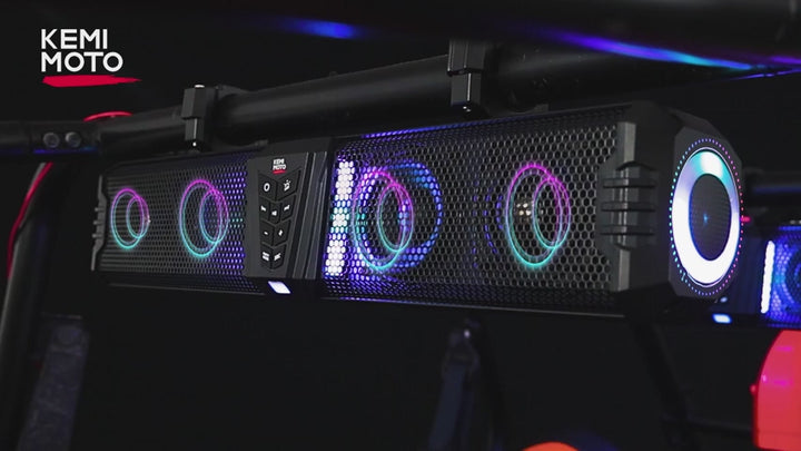 KEMIMOTO Midnight 60 26" 4-Speaker UTV Bluetooth Sound Bar w/RGB Lighting