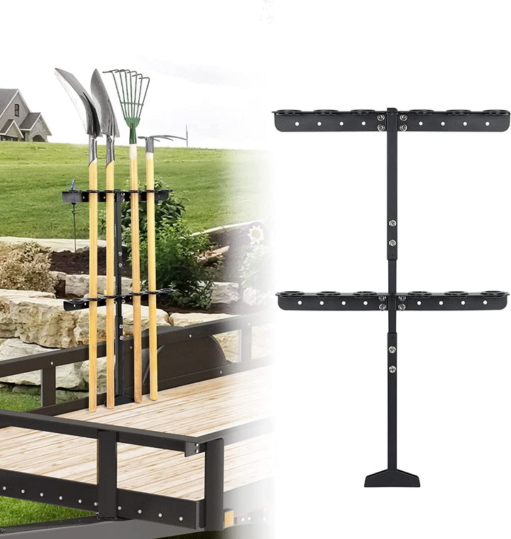 Landscape Hand Tool Rack With 6 Hole Fit Truck Trailer Mower UTV - Kemimoto