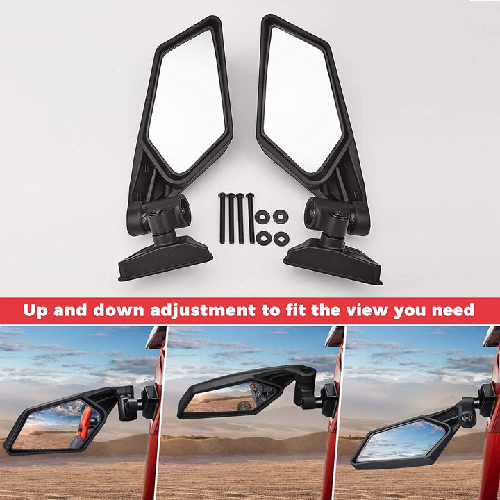 Can Am Maverick X3 Side View Mirror - Up and  down adjustment