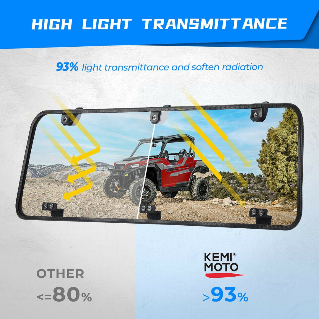 UTV Rear Window Windshield Clear for Polaris General 1000 / 4 2016-2022 - KEMIMOTO