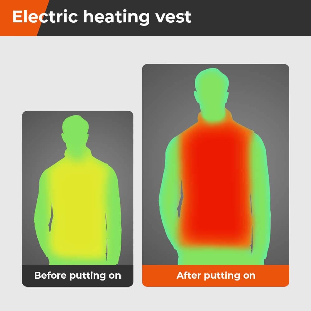 Electric heated vest for men